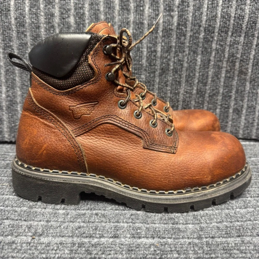 Red Wing 2326 Work Boots 9.5 Brown Steel Toe EH Leather USA Made